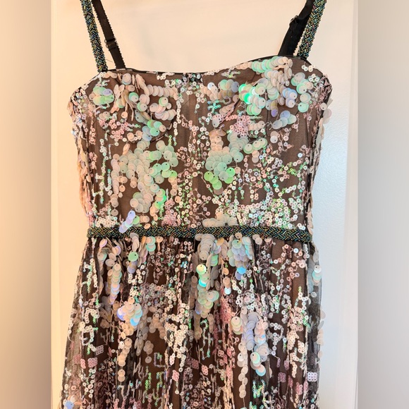 NWOT Bronx and Banco Midnight Embroidered A-Line Gown - Picture 14 of 17